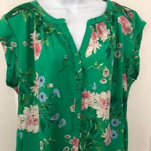 Daniel Rainn Emerald Floral Top